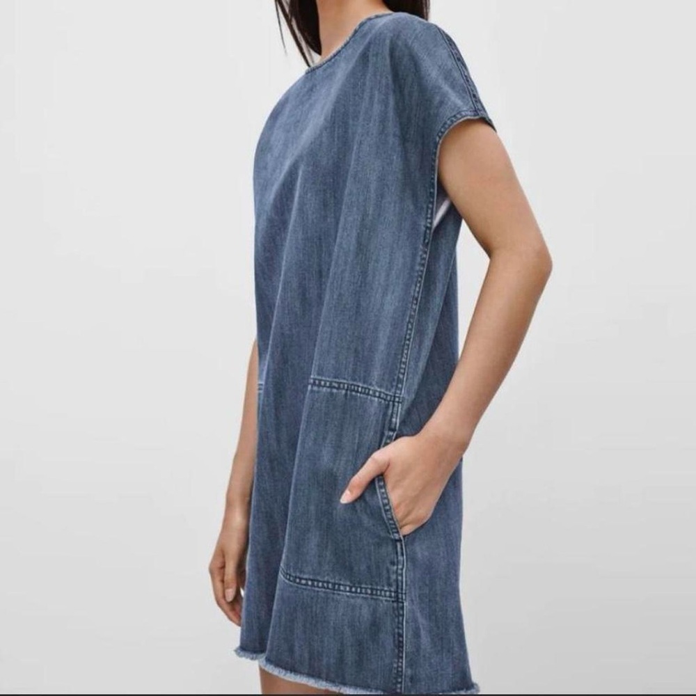Wilfred Indigo Denim Shift Dress